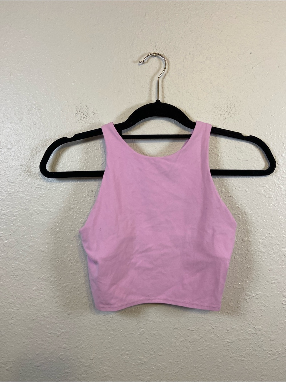Athleta Athleisure Preppy Lilac Conscious Crop Tank Top With Built in Bra Sz XS
